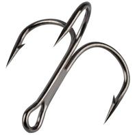 Black Nickel Triple Anchor Hook with Barbed Triple Hook Lure High Carbon Steel Fishing Hook