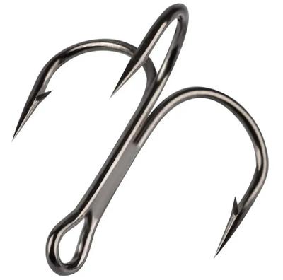 Black Nickel Triple Anchor Hook with Barbed Triple Hook Lure High Carbon Steel Fishing Hook