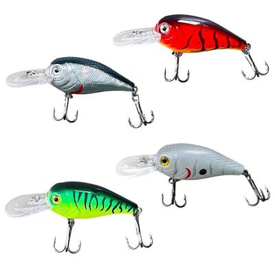 75Mm Treble Hooks Realistic Floating Small Crankbait Fishing Lures Hard Bait Crank Bait