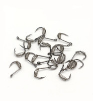 20pcs/box High Carbon Steel Fishing Spring Hook Barbed Carp Fishing Hooks Explosion Hook