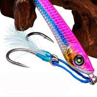 Boat Fishing Offshore Double Assist Jigging Hooks with Squid Skirt Deep Sea Slow Jig Lure Fishing Ho