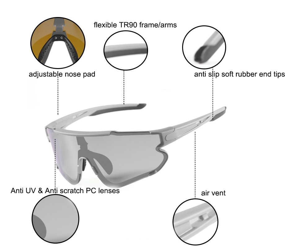Sports bike bicycle sunglasses polarized oem sport eyewear glasses cycling fishing sunglasses