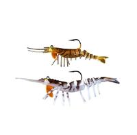 Super Shrimp Soft Lure Swimming Bait Luminous Eye Barb Hook Lures Fishing Saltwater