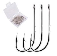 50pcsbox High Strength High carbon steel Tuna Fishing Hook live bait hook with barb high carbon stee