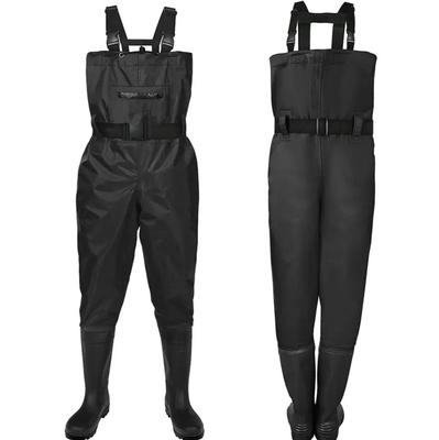 PVC Wader with Boots Fishing Wear Waterproof Breathable Chest Wader Fishing Nylon PVC Waders