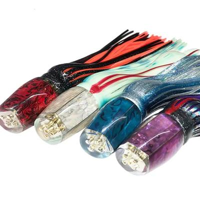 Saltwater Fishing Trolling Lures Heads Octopus Resin Head Sea Soft Squid Skirts Fishing Lures Tuna l
