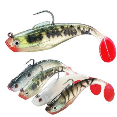 Lead Head Silicone Bait Fishing Lure Soft Baits Artificial Worm Lure Wobblers For Pike Winter Fishin
