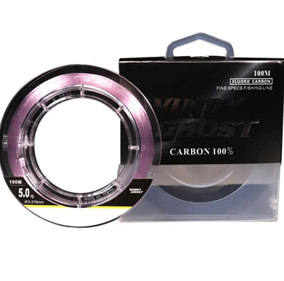 Abrasion Resistance Smoother Entering Water Quickly High Strength 100M Fluorocarbon Fishing Line
