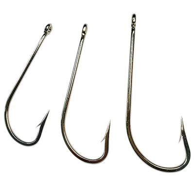 Fishing Hooks Saltwater O'Shaughnessy Forged Hooks Strong Stainless Steel Long Straight Shank J Hook