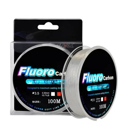 Nylon fishing line 100m White&Pink Strong Pull Power Line Fluorocarbon fishing line