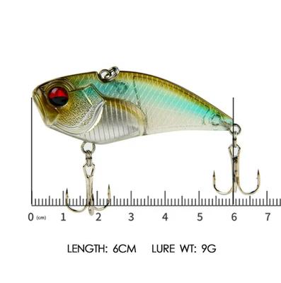 Sinking Wobbler VIB Lure 6cm 9g Chatter Vibe Vibration Plastic Hard Bait Saltwater Fishing Lure Bass