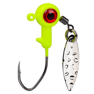 Crappie Jig Heads Fishing Hook, Big Eye Jig Head with Spinner Blade Jigs