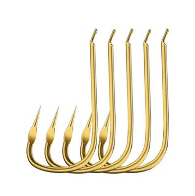Stainless Steel Hooks Forged Long Straight Shank J Fishing Hook Extra Strong for Saltwater Freshwate