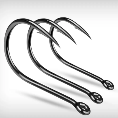 200pcs sliver wacky hook high carbon Steel worm fishing hooks for sea fishing